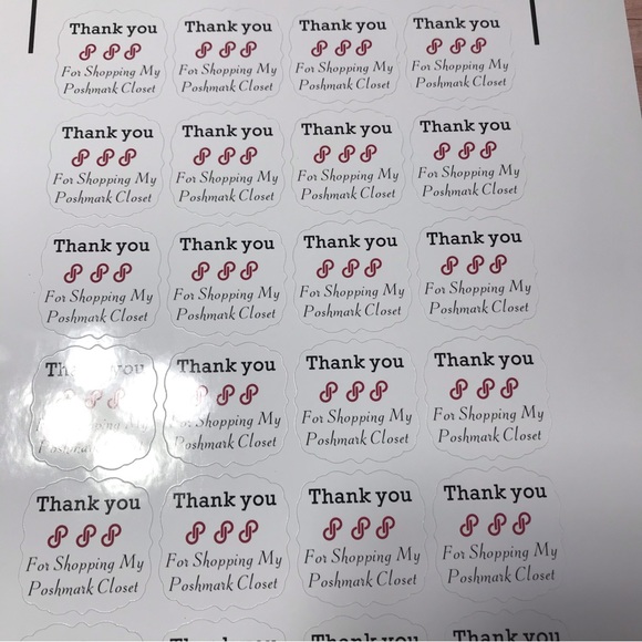 20 pages thank you mixed stickers Poshmark and Mercari - Picture 10 of 16